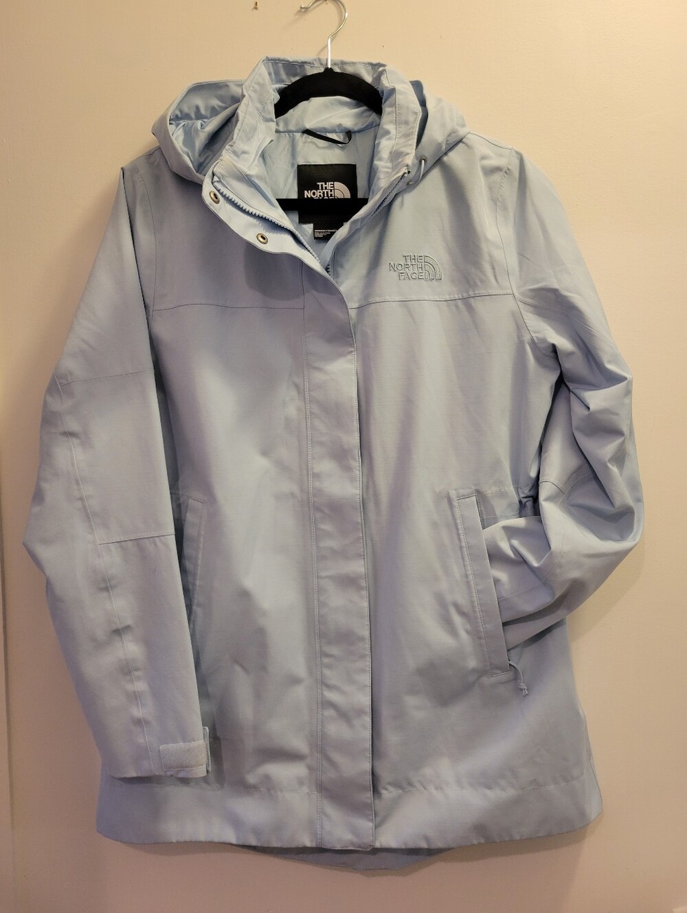 The North Face Westoak City Trench Rain Jacket - Blue Light/Ice Blue - Size M